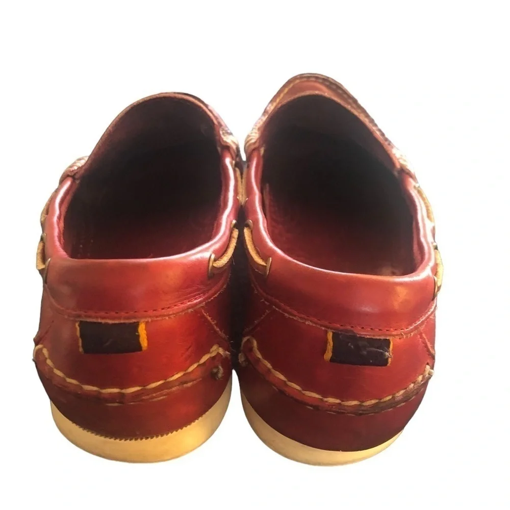 Allen Edmonds Kirkwood Maritime Leather Boat Shoe Sz. 10D Dark Red Slip On 10194